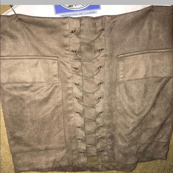 A Beauty Suede Skirt - Picture 1 of 1